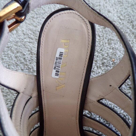 Prada black leather heels 36 - Picture 3 of 9